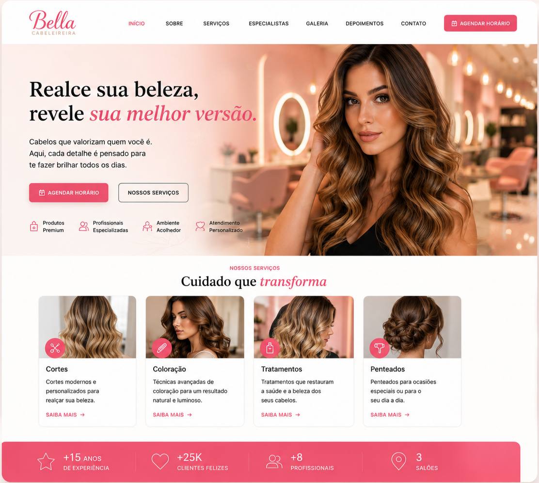 Site Bella Cabeleireira