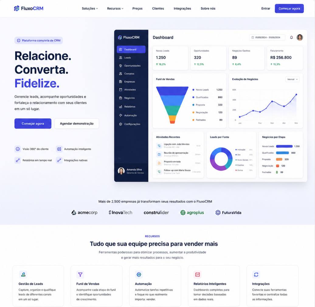 Site FluxoCRM